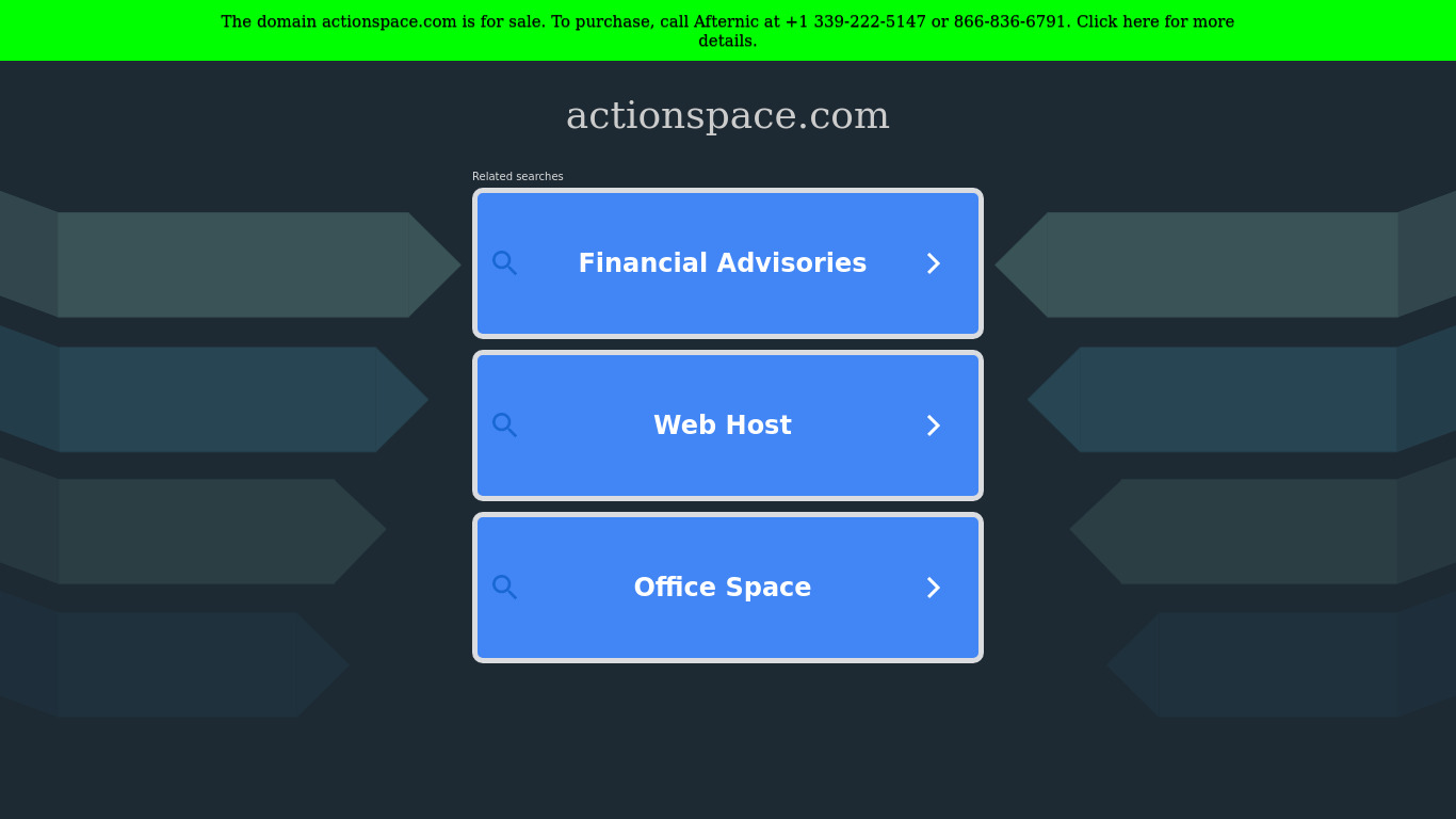 Actionspace Landing page