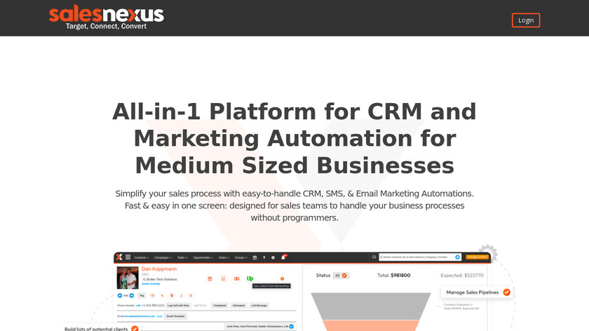 SalesNexus Landing Page