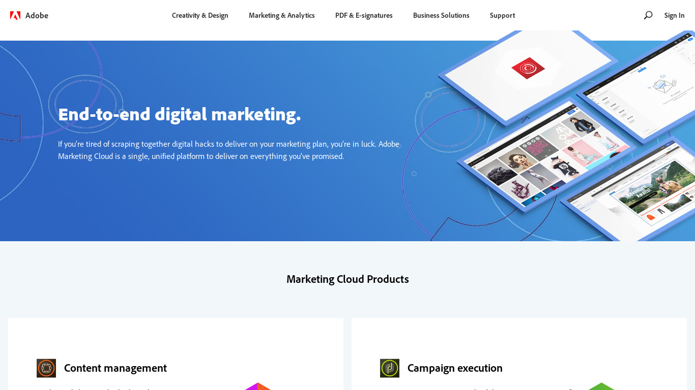 Omniture Landing page