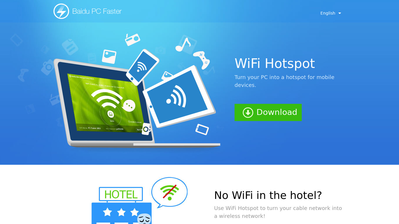 Baidu WiFi Hotspot Landing page