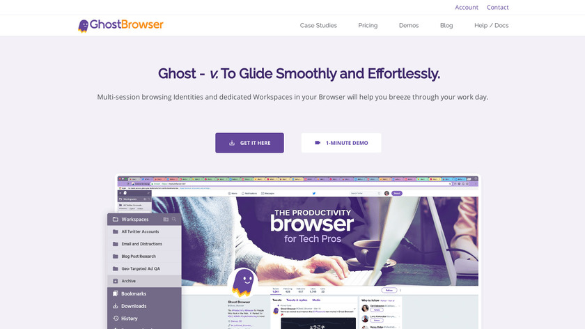 Ghost Browser Landing Page
