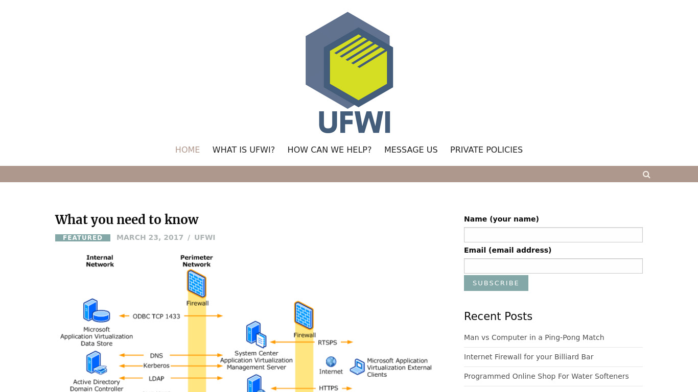 Nufw Landing page