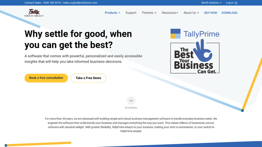 Tally ERP Landing Page