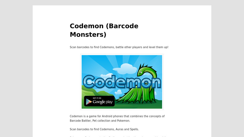 Codemon Landing Page