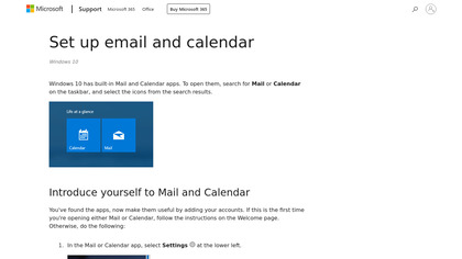 Microsoft Mail and Calendar image