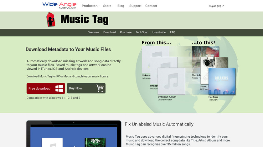 Music Tag Landing Page