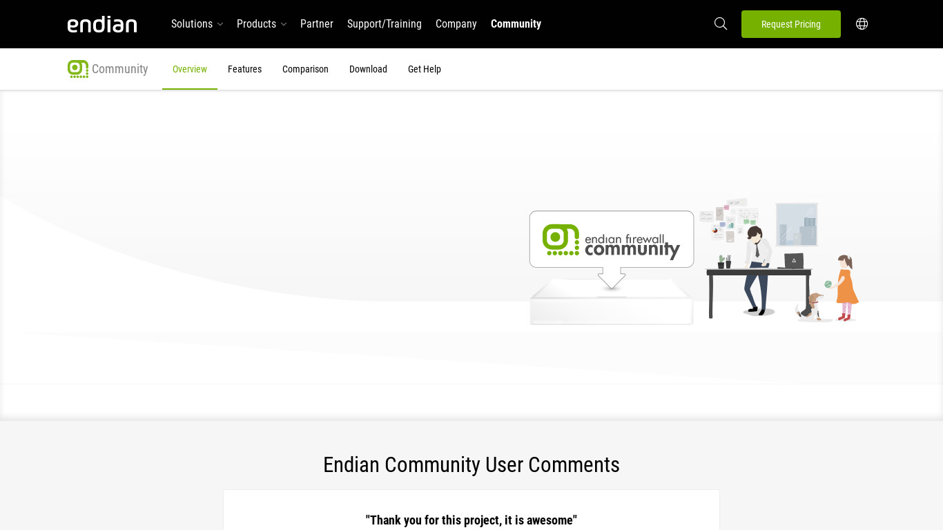 Endian Firewall Community Landing page