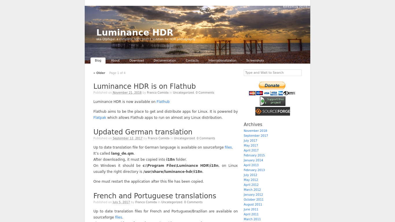 Luminance HDR Landing page