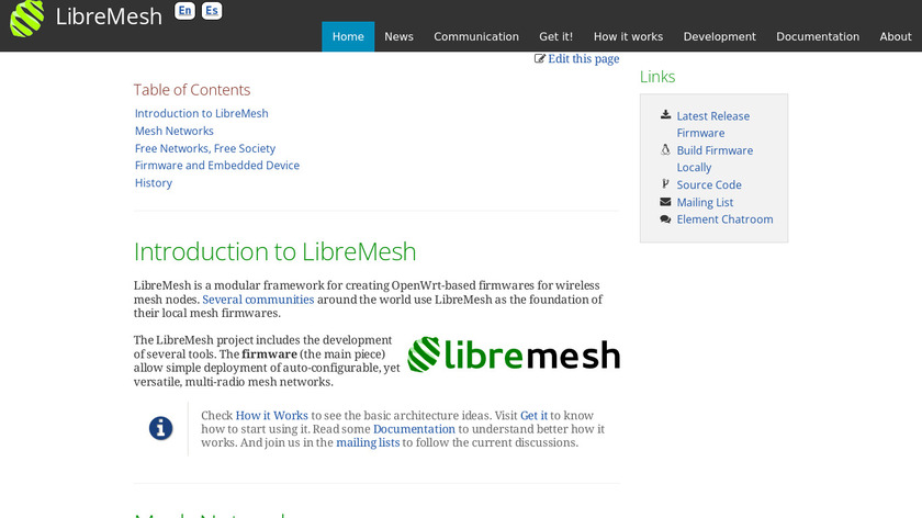 LibreMesh Landing Page