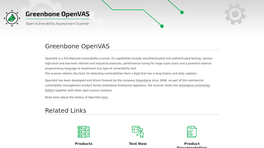 OpenVAS Landing Page