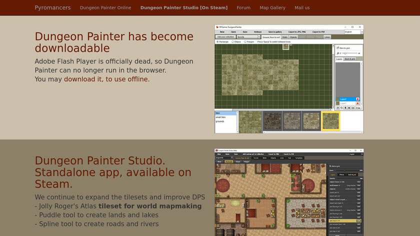 Dungeon Painter Landing Page