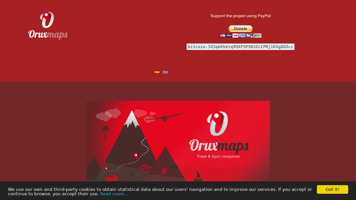 OruxMaps Landing page