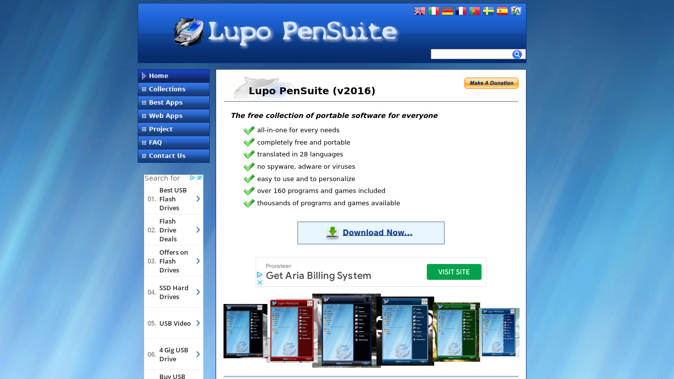 Lupo PenSuite Landing page