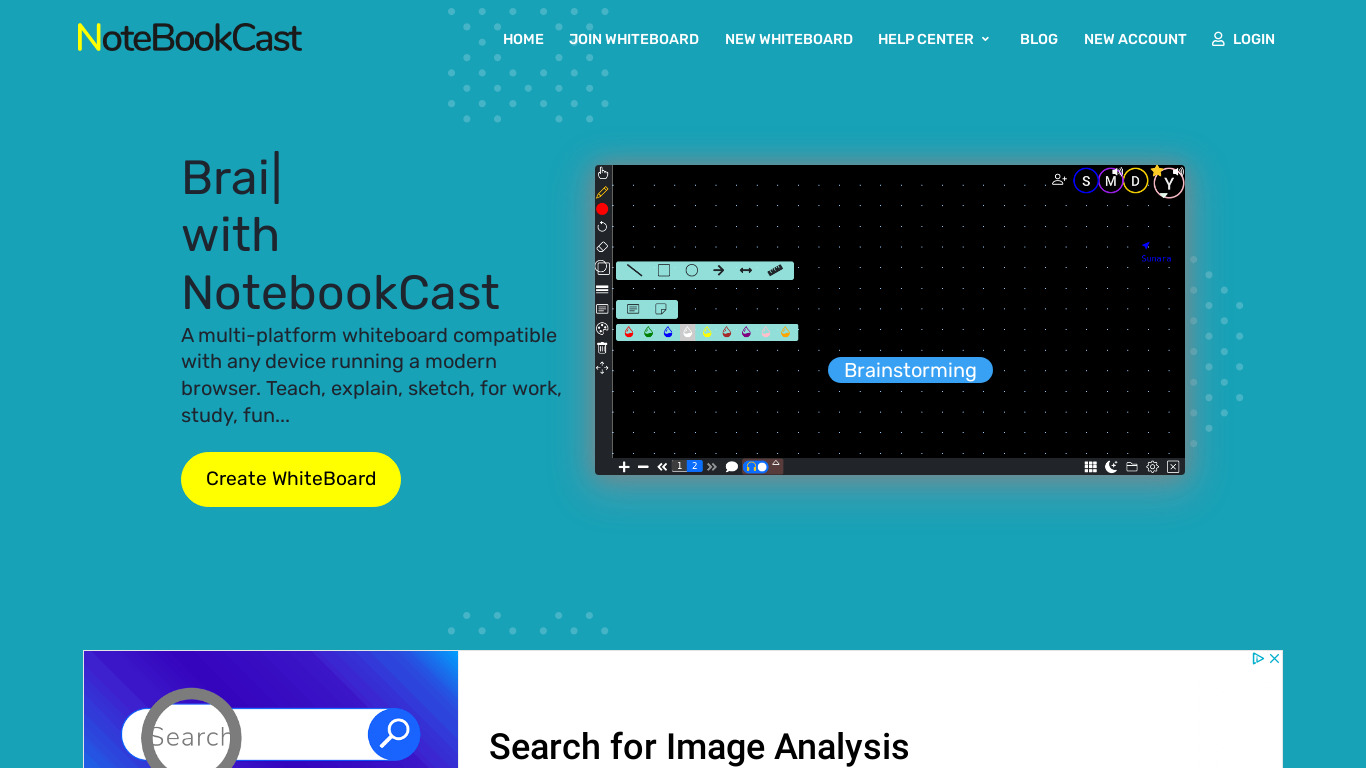 NoteBookCast Landing page