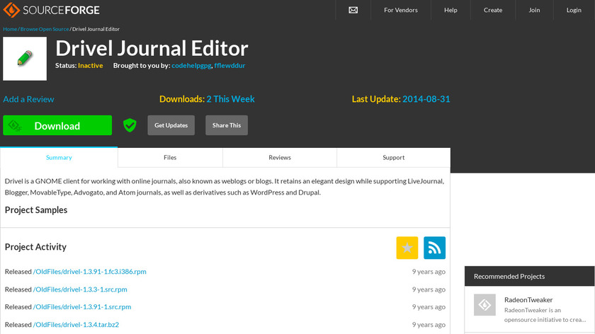 Drivel Landing Page