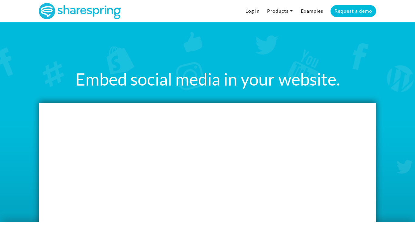 ShareSpring Landing page