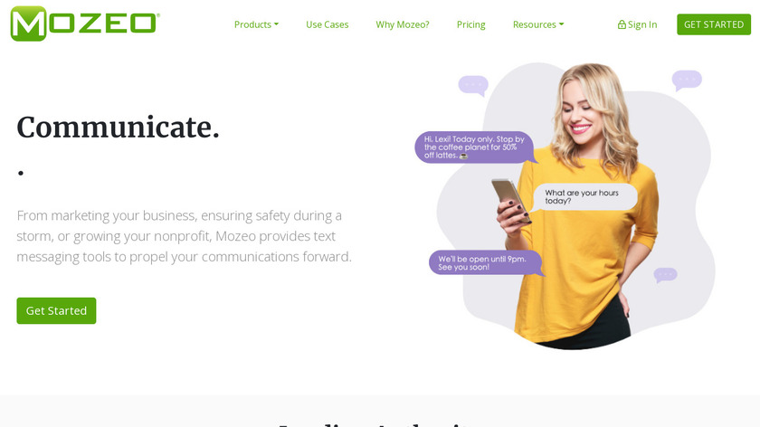 Mozeo Landing Page