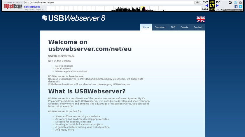 USBWebserver Landing Page