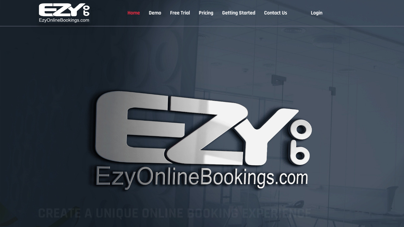 EzyOnlineBookings.com Landing page