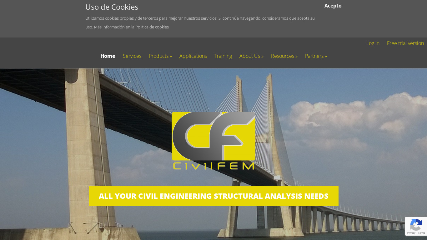 CivilFEM Landing page