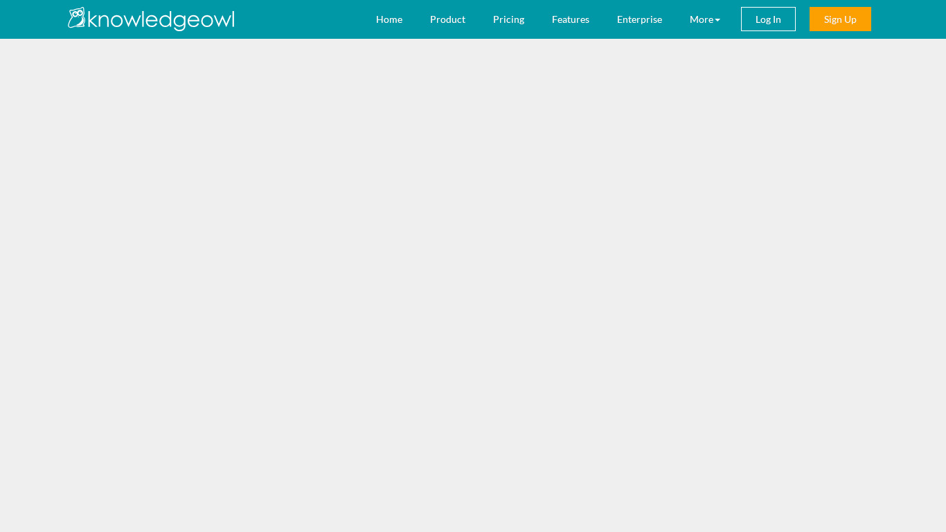 KnowledgeOwl Landing page