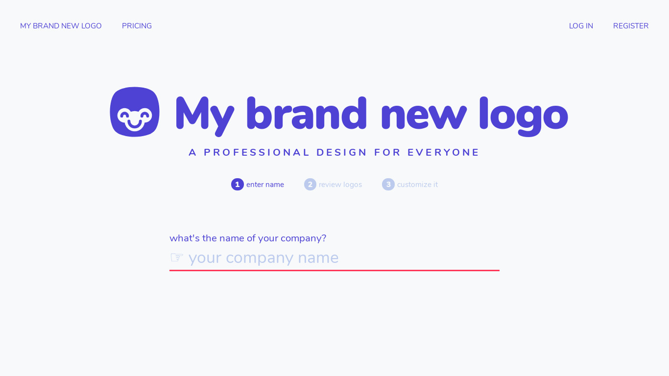 My Brand New Logo Landing page