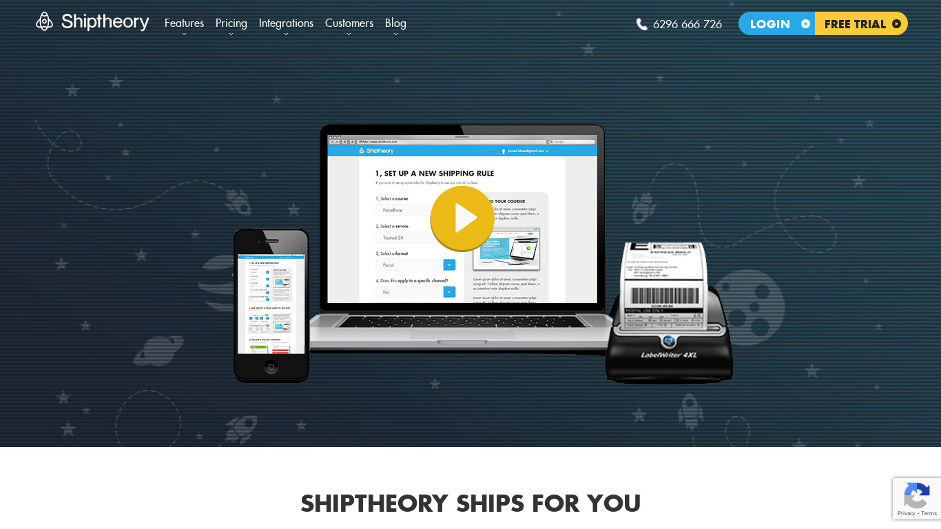 Shiptheory Landing page
