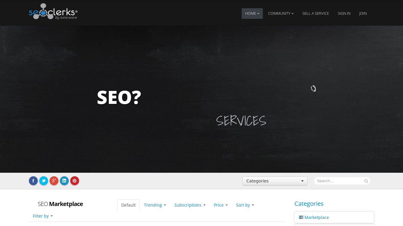 seoclerk Landing page