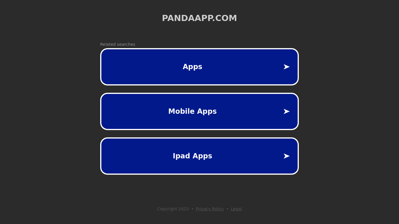 PandaApp.com Landing page