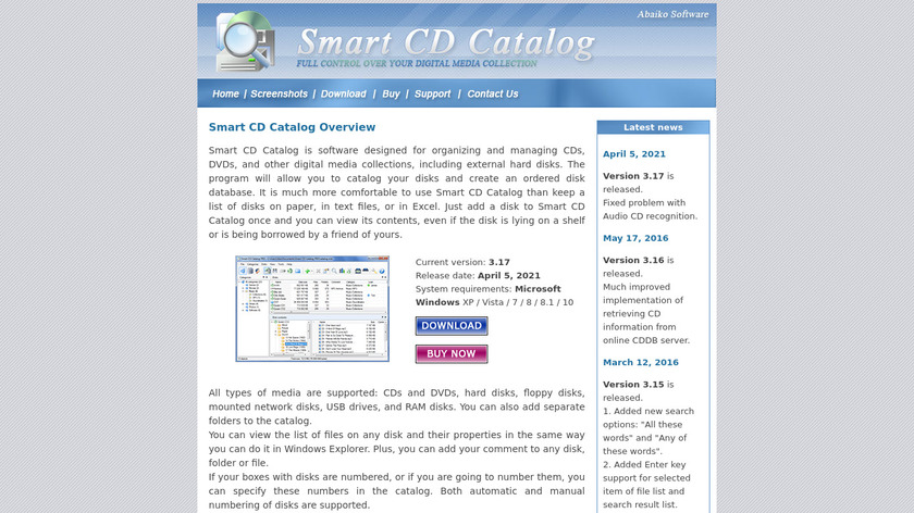 Smart CD Catalog Landing Page