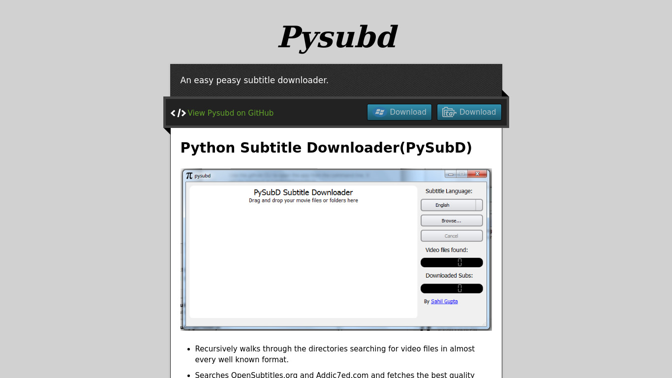 PySubD Landing page