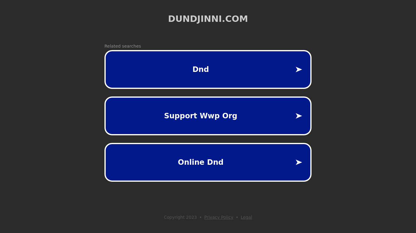 Dundjinni Landing page