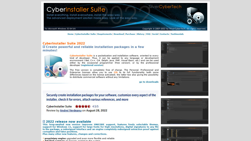 CyberInstaller Suite Landing Page