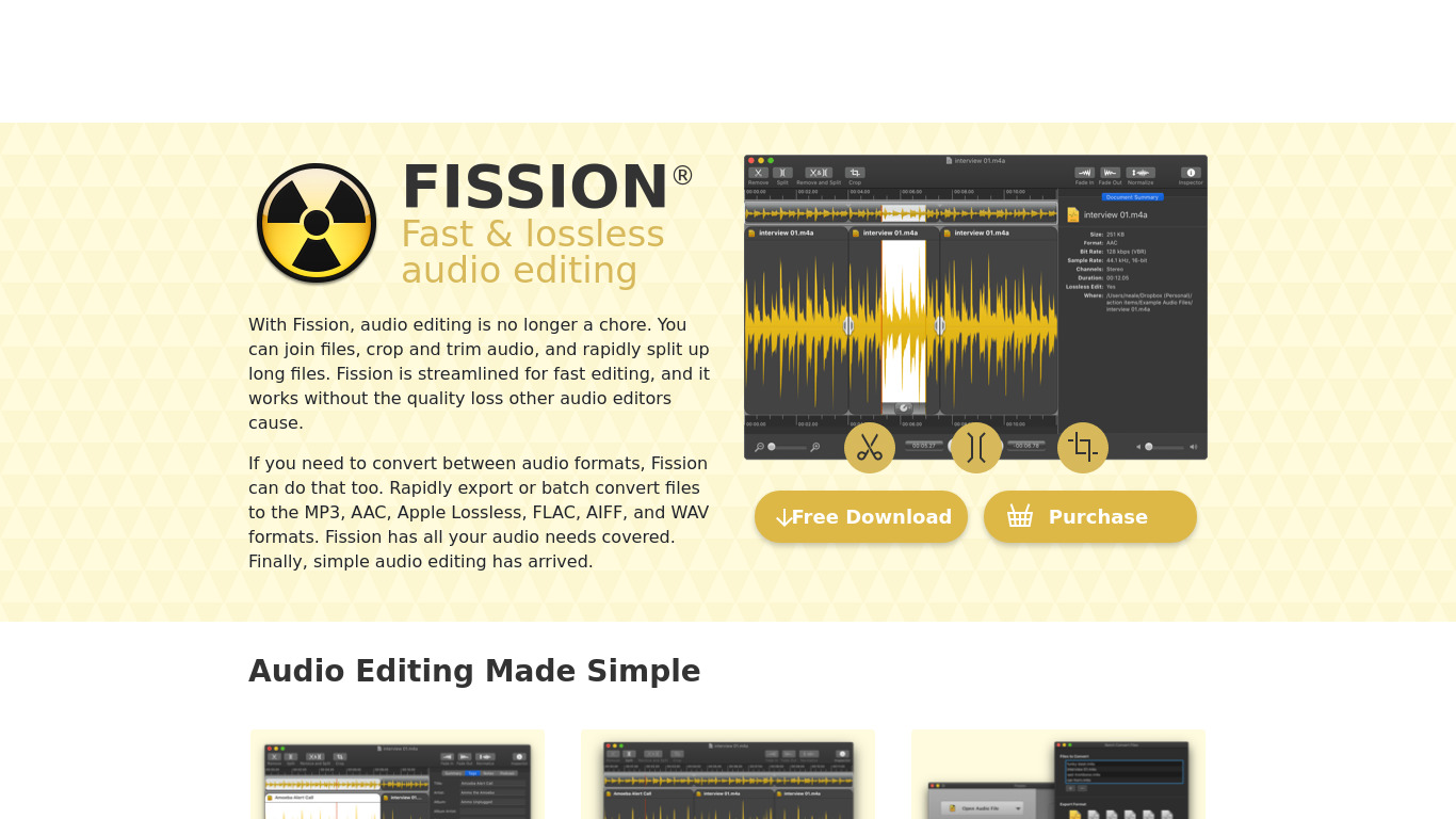 Fission Landing page