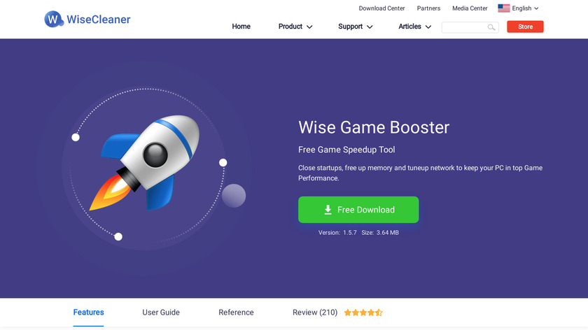 Wise Game Booster Landing Page