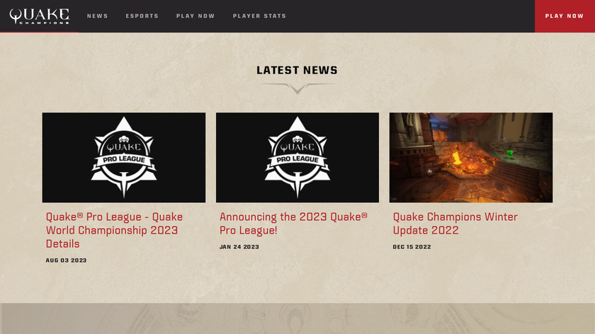 Quake Landing Page
