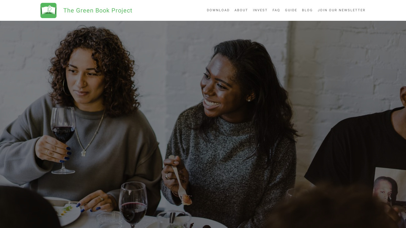 The Green Book Project Landing page