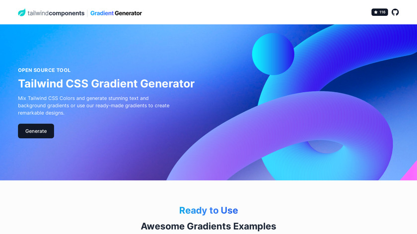 Tailwind CSS Gradient Generator Landing Page
