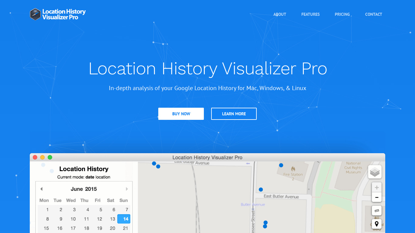 Location History Visualizer Pro Landing page