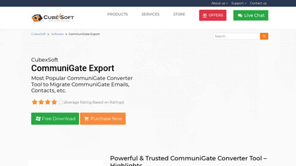CubexSoft CommuniGate Export image