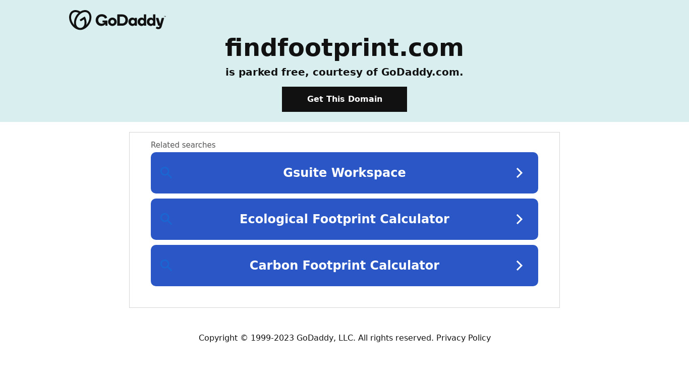 FindFootPrint Landing page