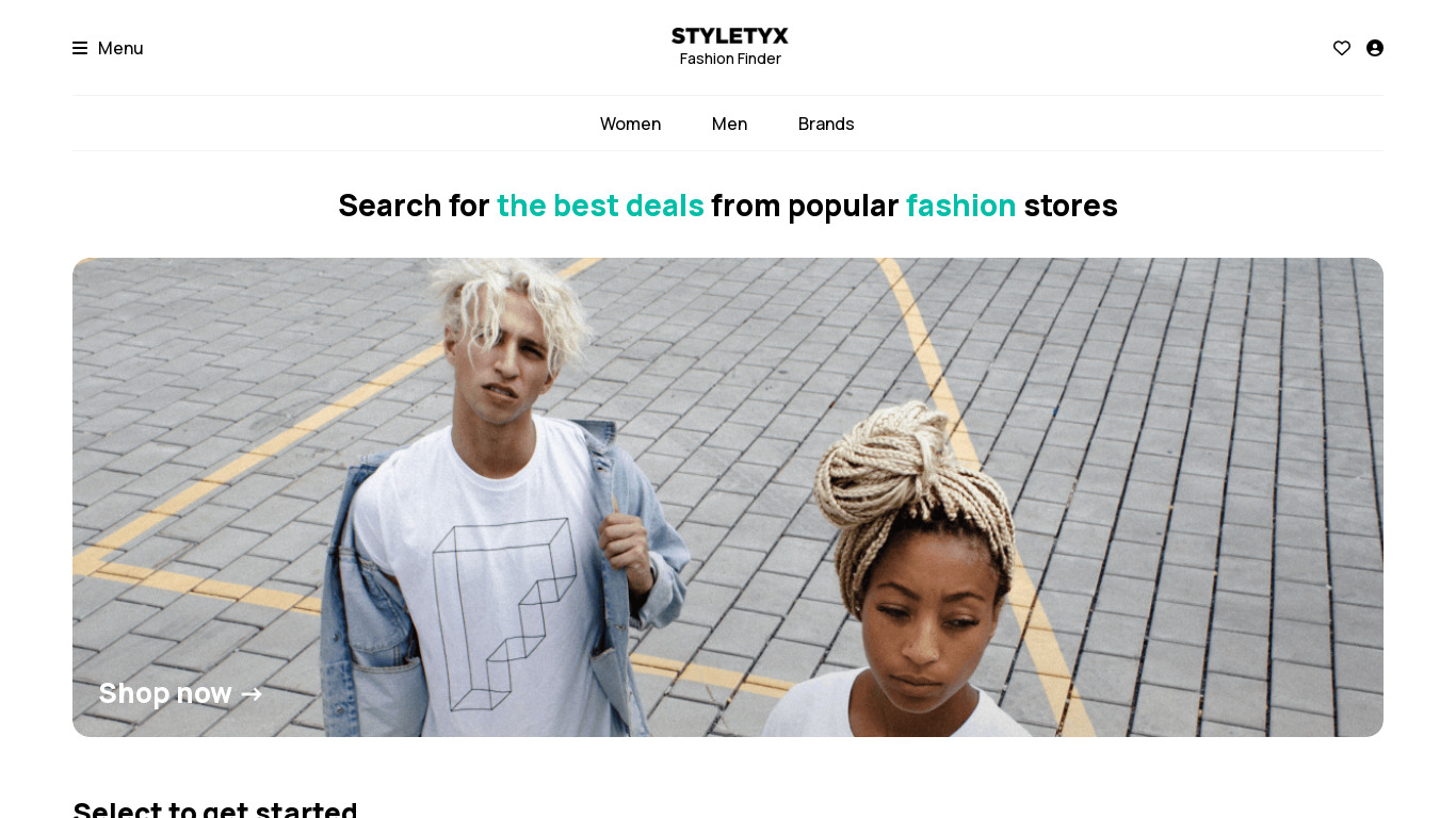 Styletyx Landing page