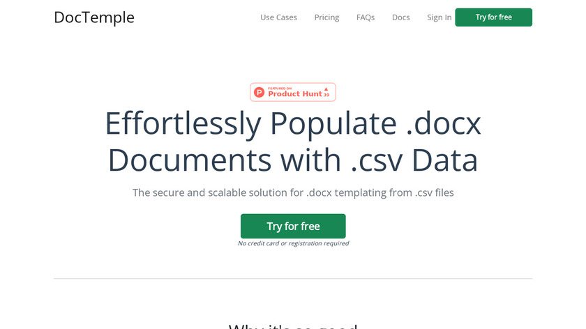 DocTemple Landing Page