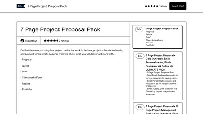 7 Page Project Proposal Pack image