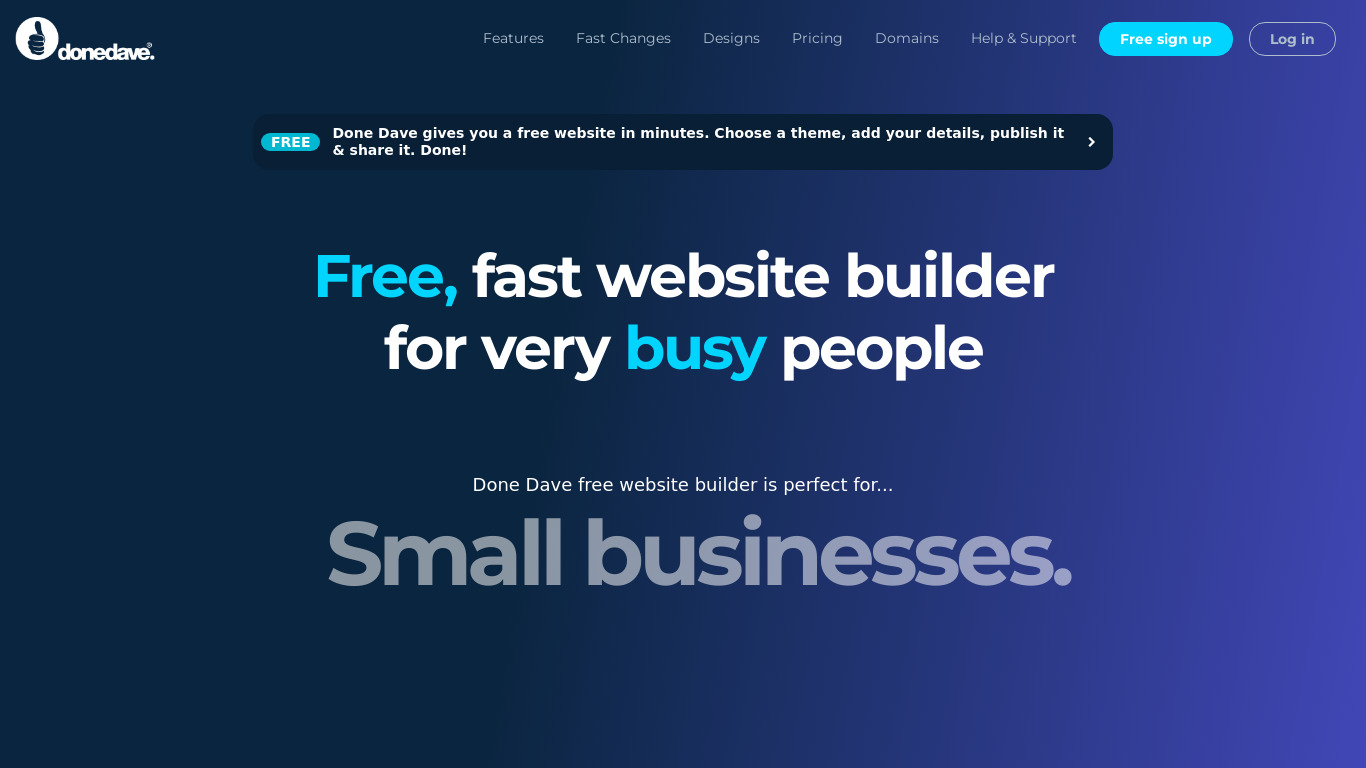 Done Dave Landing page