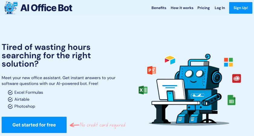 AI Office Bot Landing Page
