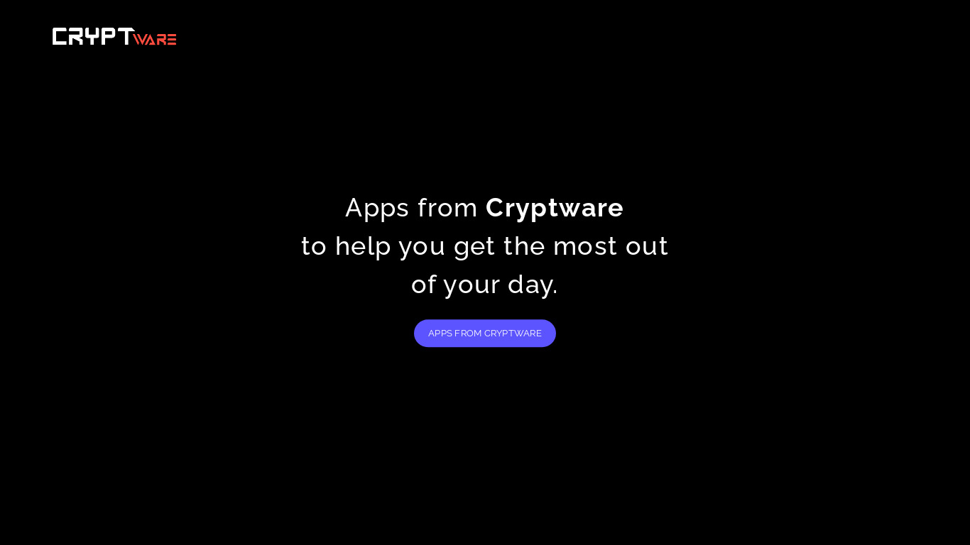 Cryptware Notes Landing page