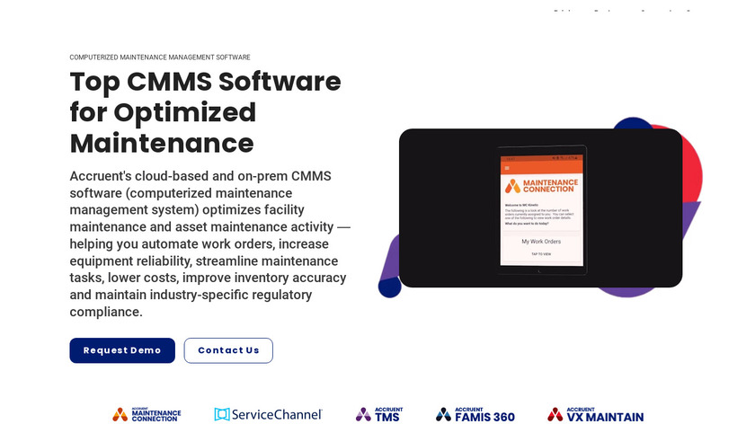 Accruent CMMS Landing Page