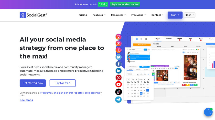 SocialGest Landing Page