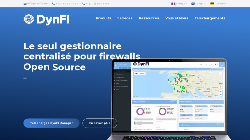 DynFi Manager Landing Page